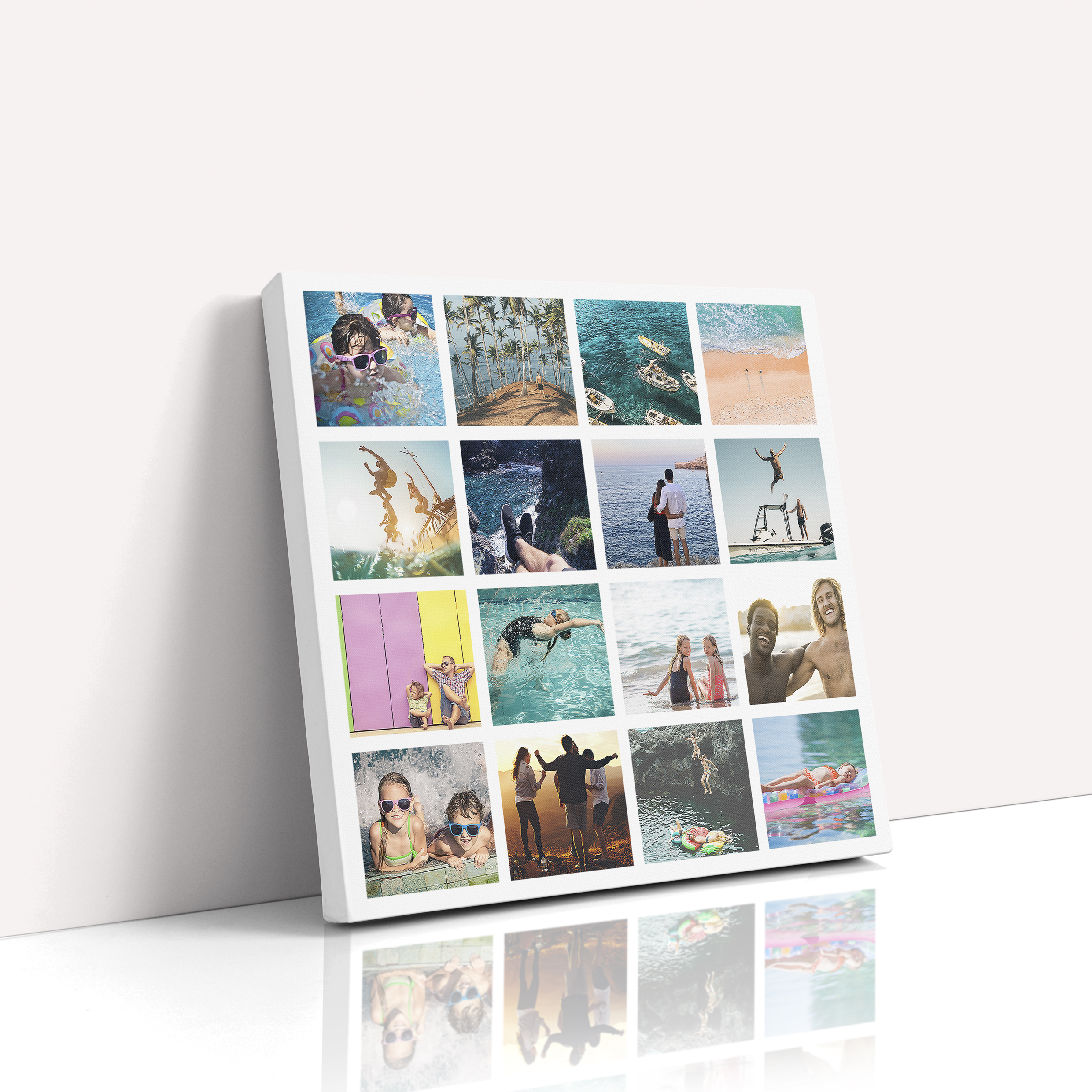 Personalised Holiday Mosaic Stretch Canvas Prints - Preserve Memories with Utterly Printable