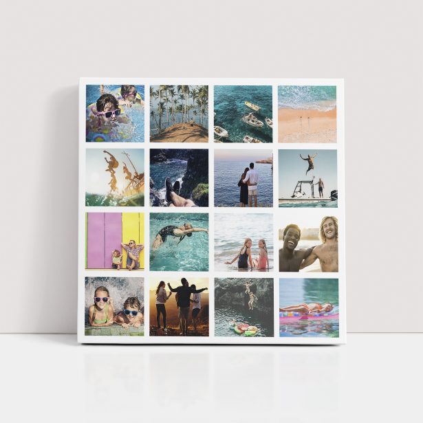 Personalised Holiday Mosaic Stretch Canvas Prints - Preserve Memories with Utterly Printable
