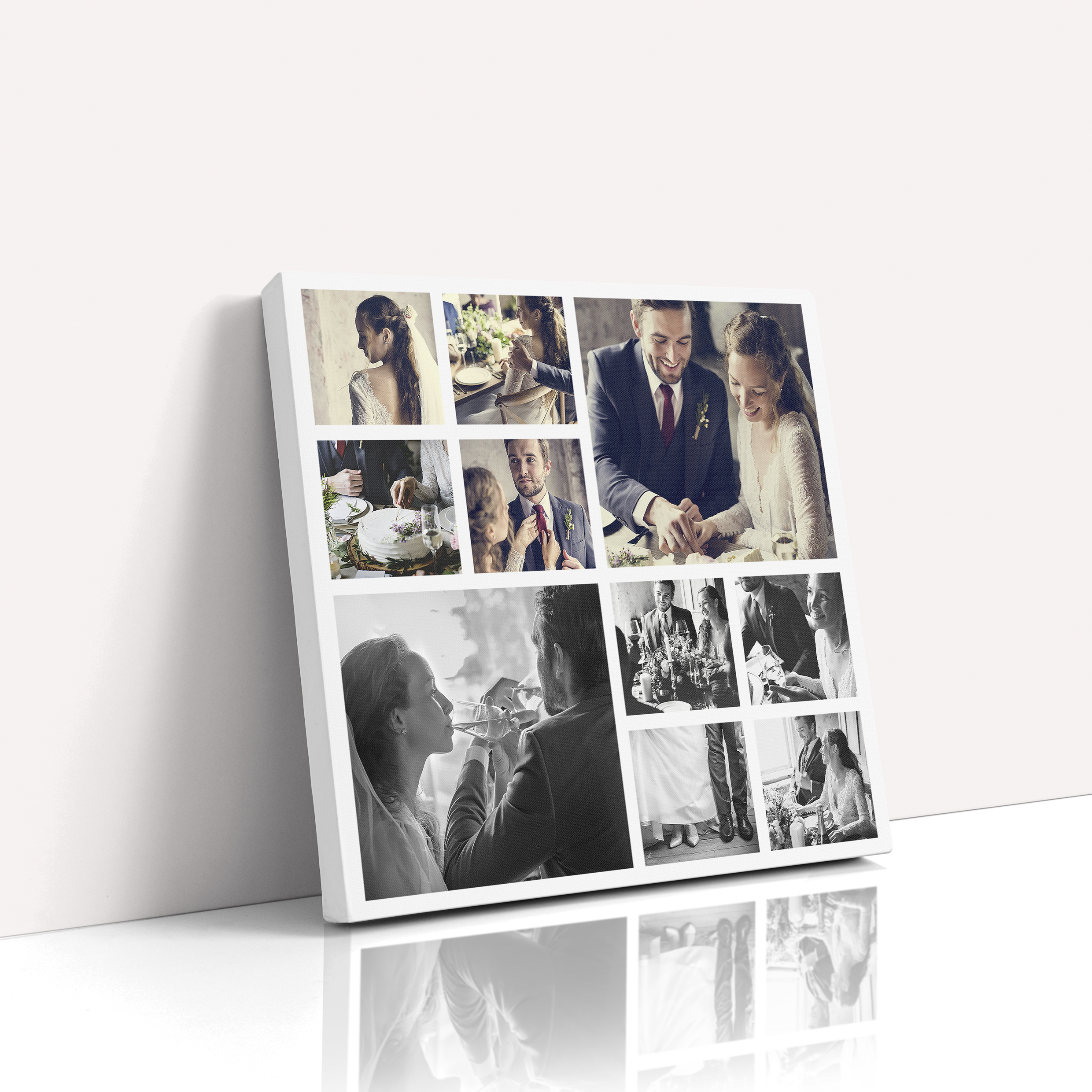 Photo of a canvas print called 'My Montage'. It is 30cm x 30cm in size, in a Square orientation. It has space for 10 photos.