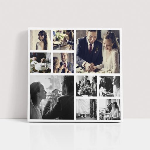 Photo of a canvas print called 'My Montage'. It is 30cm x 30cm in size, in a Square orientation. It has space for 10 photos.