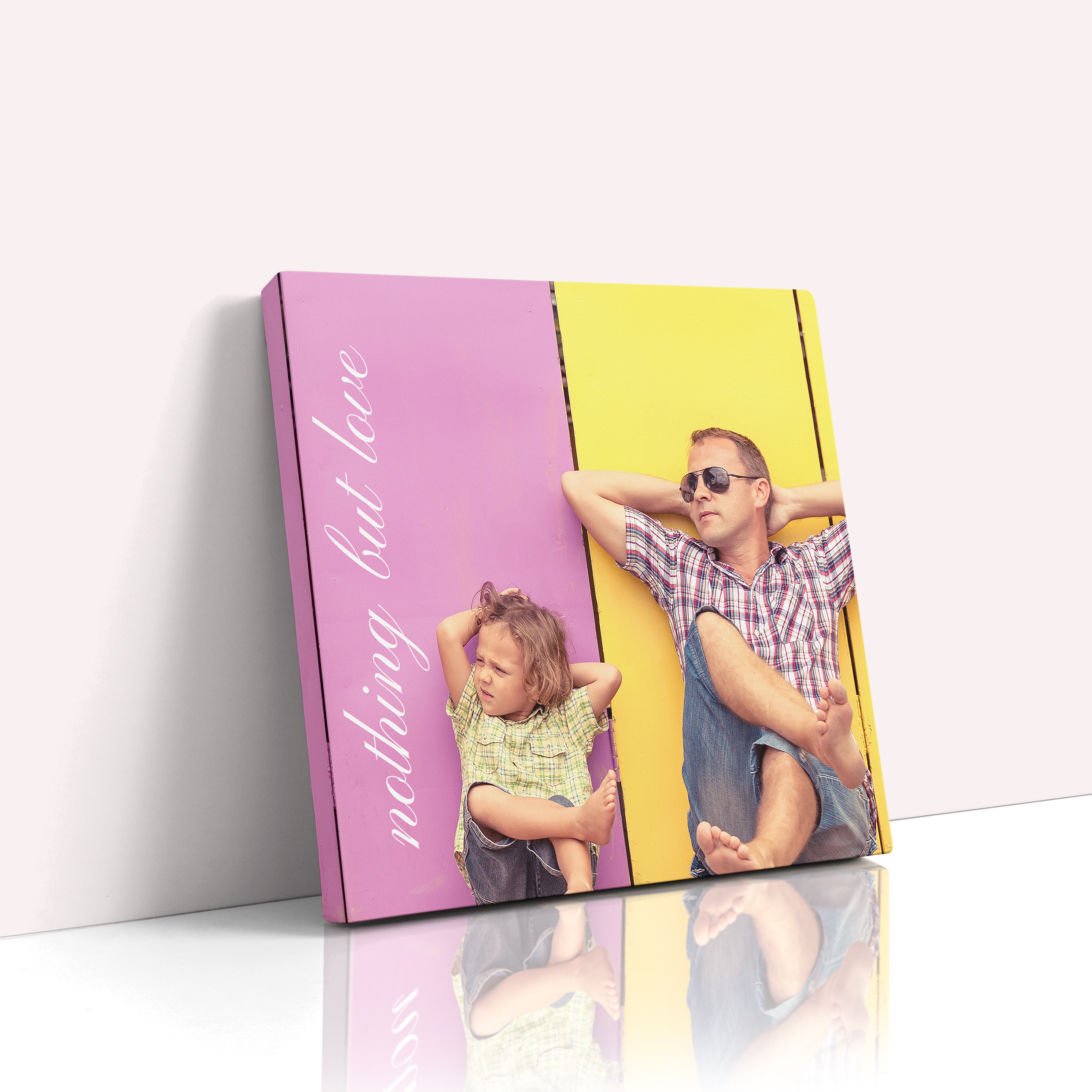 Photo of a canvas print called 'Nothing but Love'. It is 30cm x 30cm in size, in a Square orientation. It has space for 1 photos.