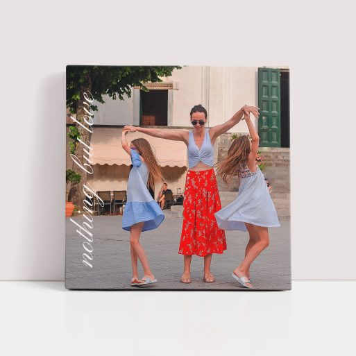  Personalised Timeless Moments Stretch Canvas Print - Crafted from durable acrylic-coated polyester, this portrait-oriented canvas preserves cherished memories for lasting beauty.