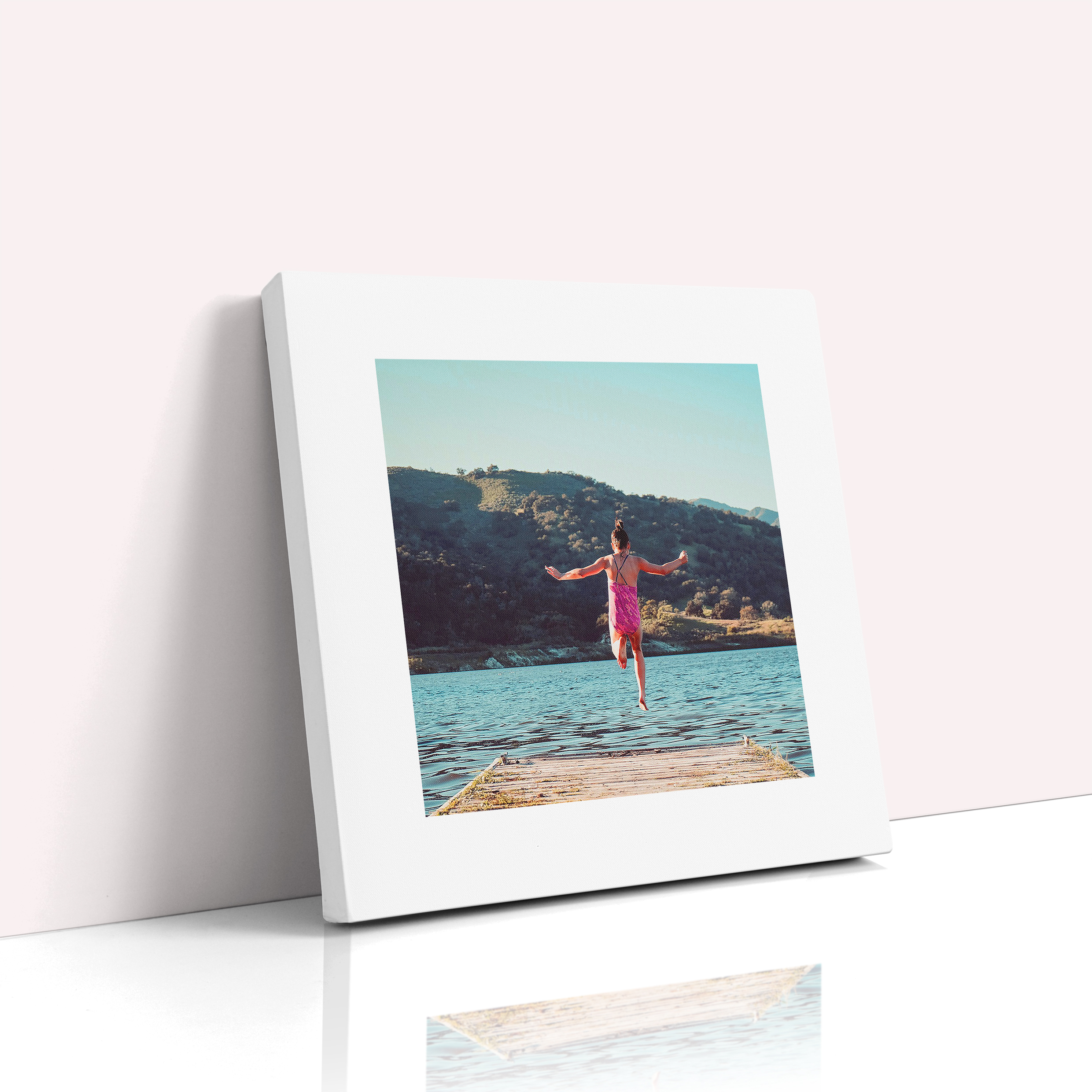  Personalised Canvas Elegance Stretch Canvas Prints - Infuse style and sentiment into your space with this portrait-oriented canvas featuring space for two cherished photos.
