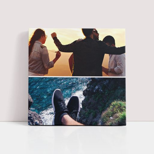 Photo of a canvas print called 'Triple Holiday Delight'. It is 30cm x 30cm in size, in a Square orientation. It has space for 2 photos.