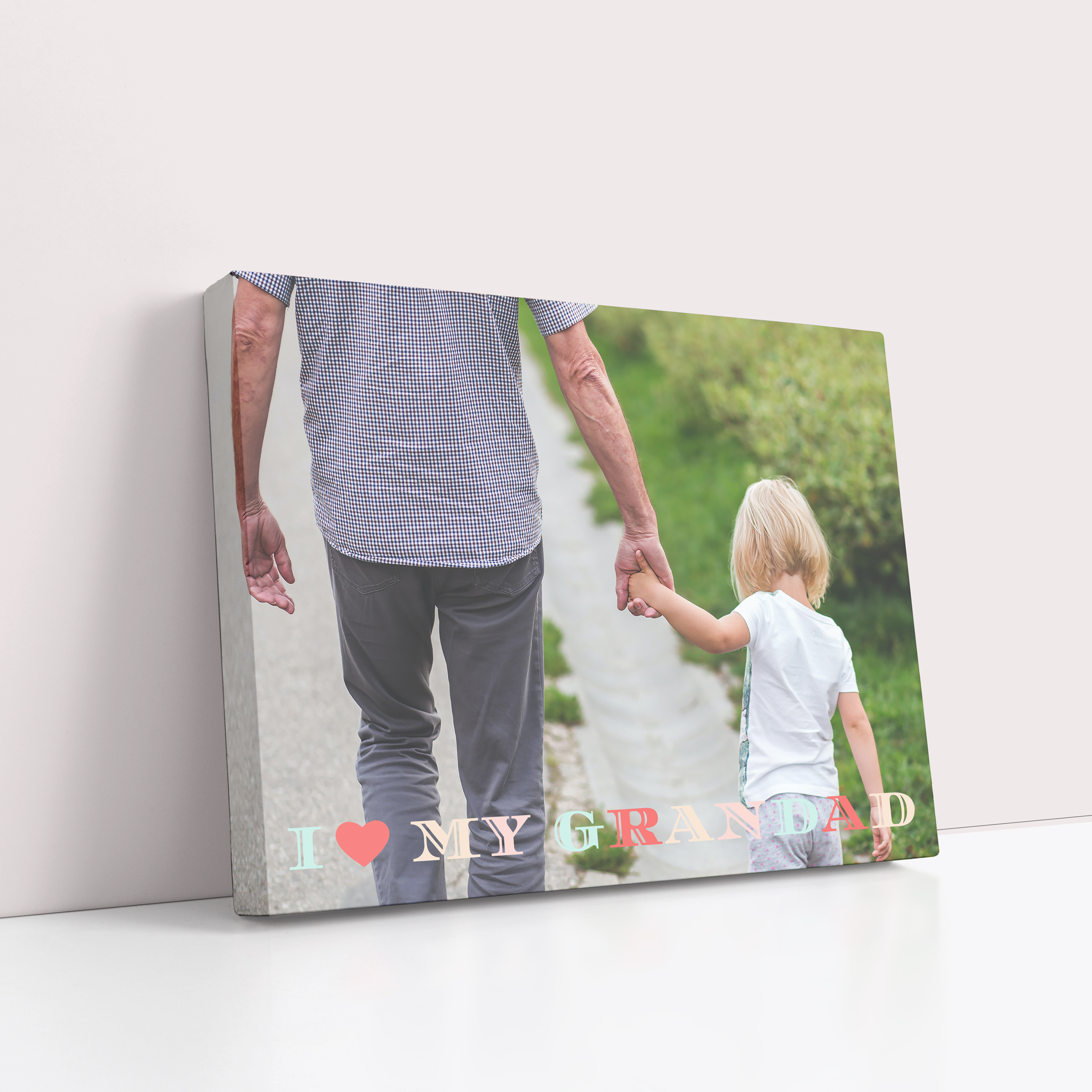 Personalised Stretch Canvas Print featuring Grandpa's Day design - Capture cherished memories in a captivating 3D effect