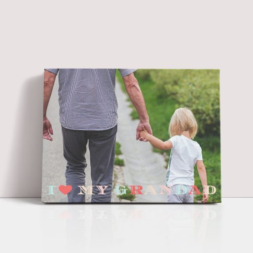 Personalised Stretch Canvas Print featuring Grandpa's Day design - Capture cherished memories in a captivating 3D effect
