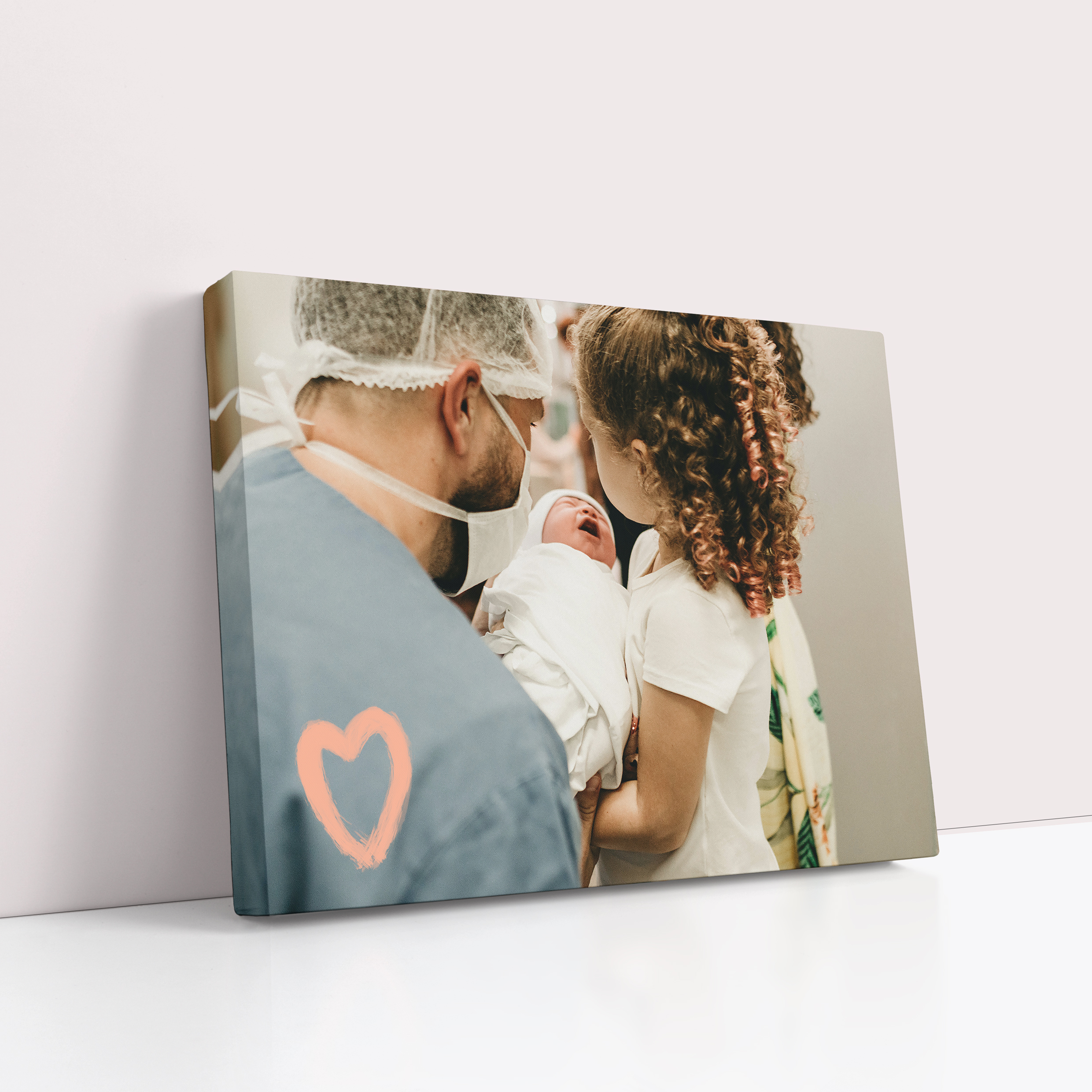 Personalized Heart in the Corner Photo Canvas Print - Transform Your Space with Cherished Moments