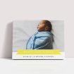 Introduced in Yellow Personalised Stretch Canvas Print - A heartfelt gift for any occasion