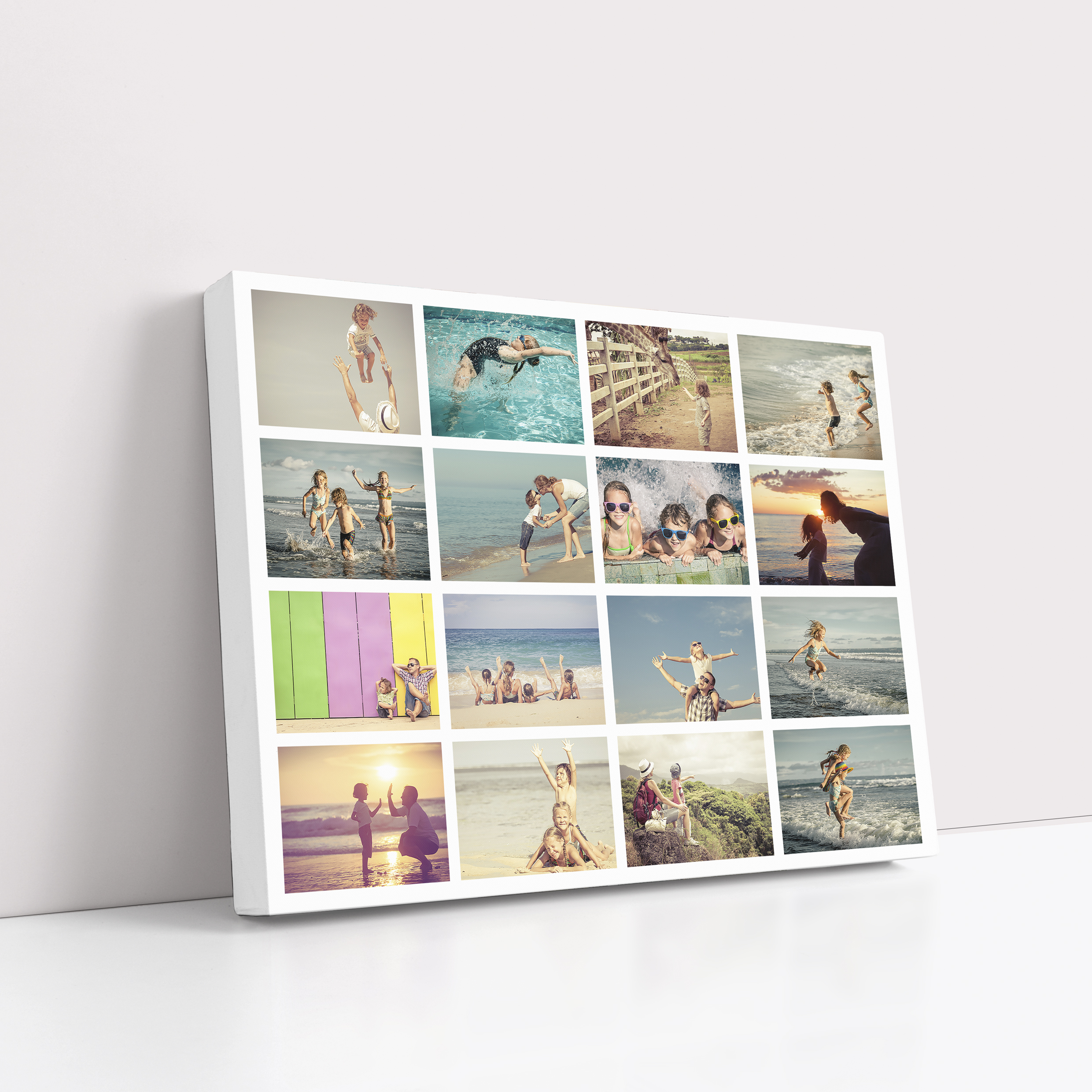 Vibrant Memory Collage - Jumble Stretch Canvas Print