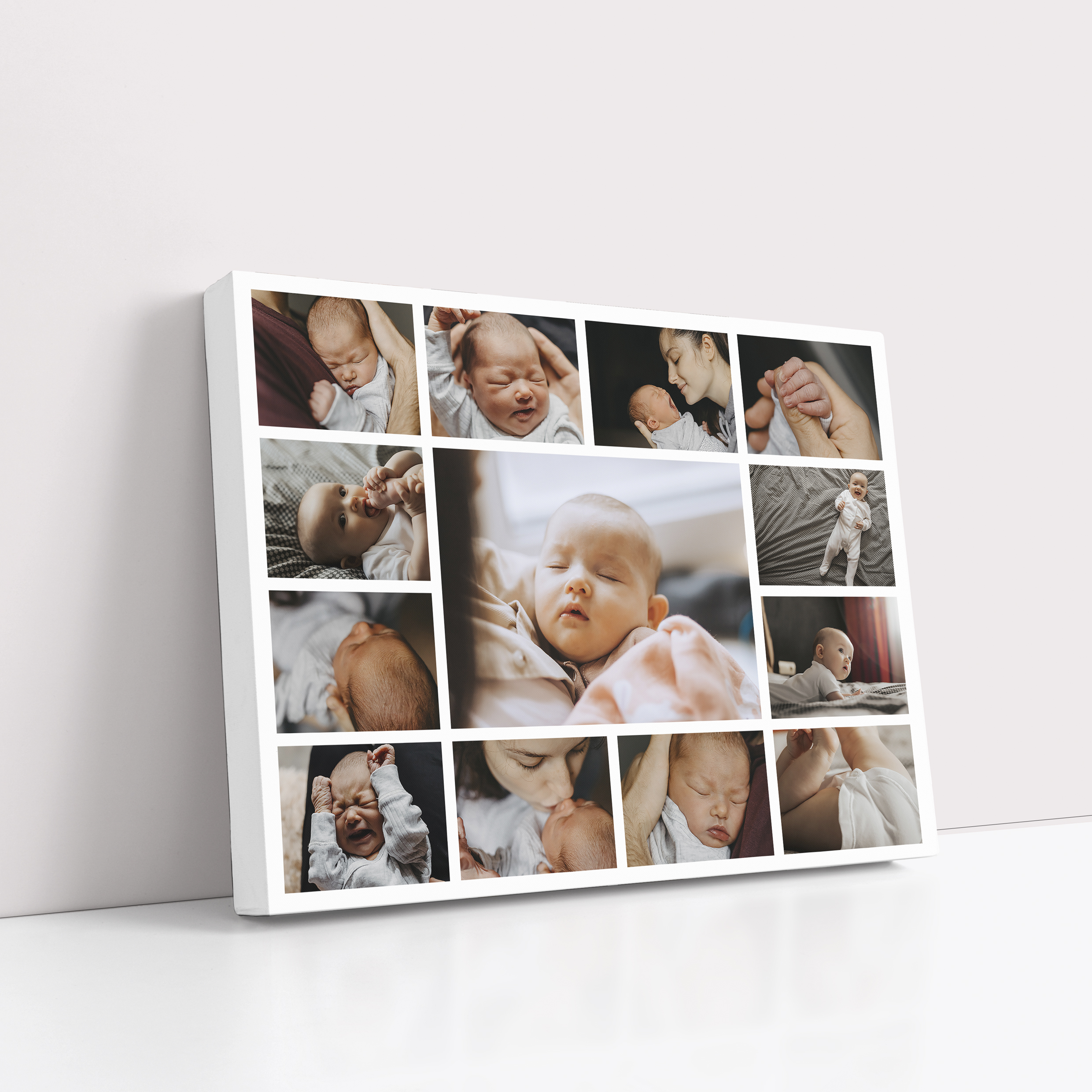  Personalized Life's Collage Stretch Canvas Print - Showcase 10+ Cherished Photos