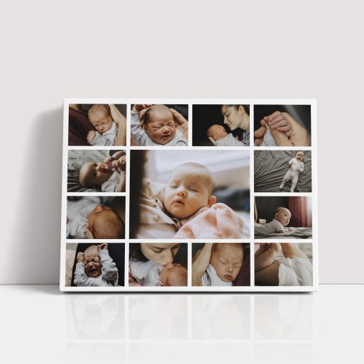 Personalized Life's Collage Stretch Canvas Print - Showcase 10+ Cherished Photos