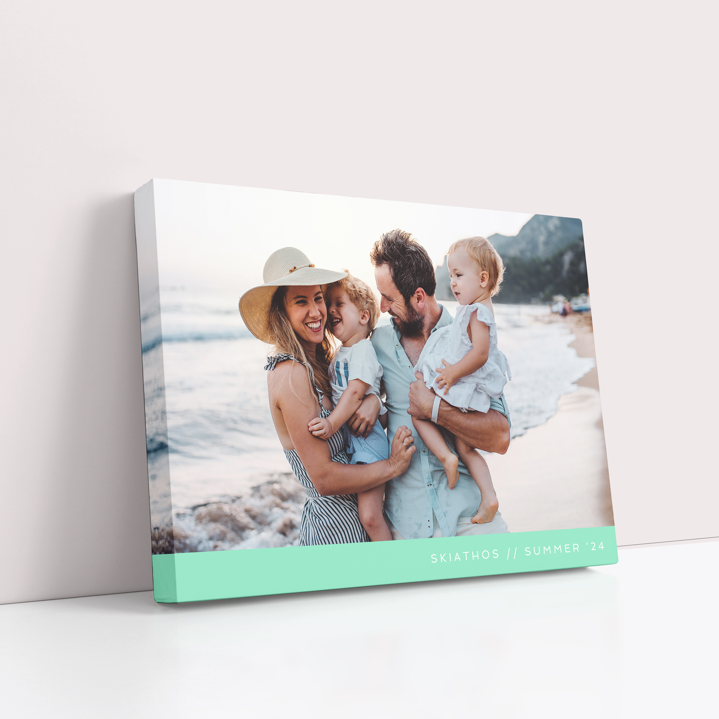 Mint Bottom Personalised Stretch Canvas Print - Immortalize moments with enduring canvas charm