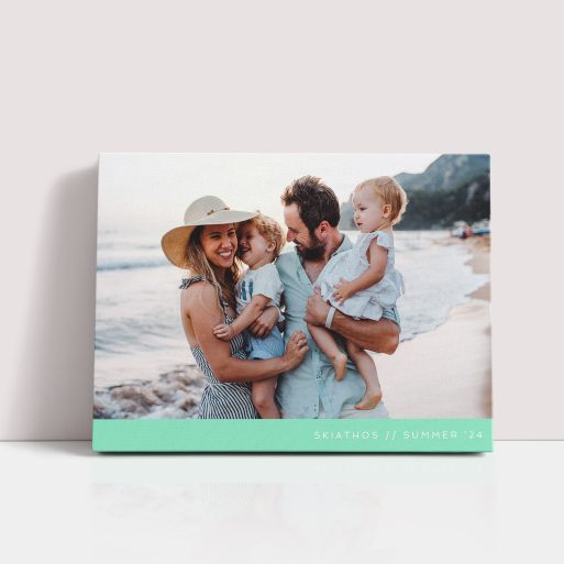 Mint Bottom Personalised Stretch Canvas Print - Immortalize moments with enduring canvas charm