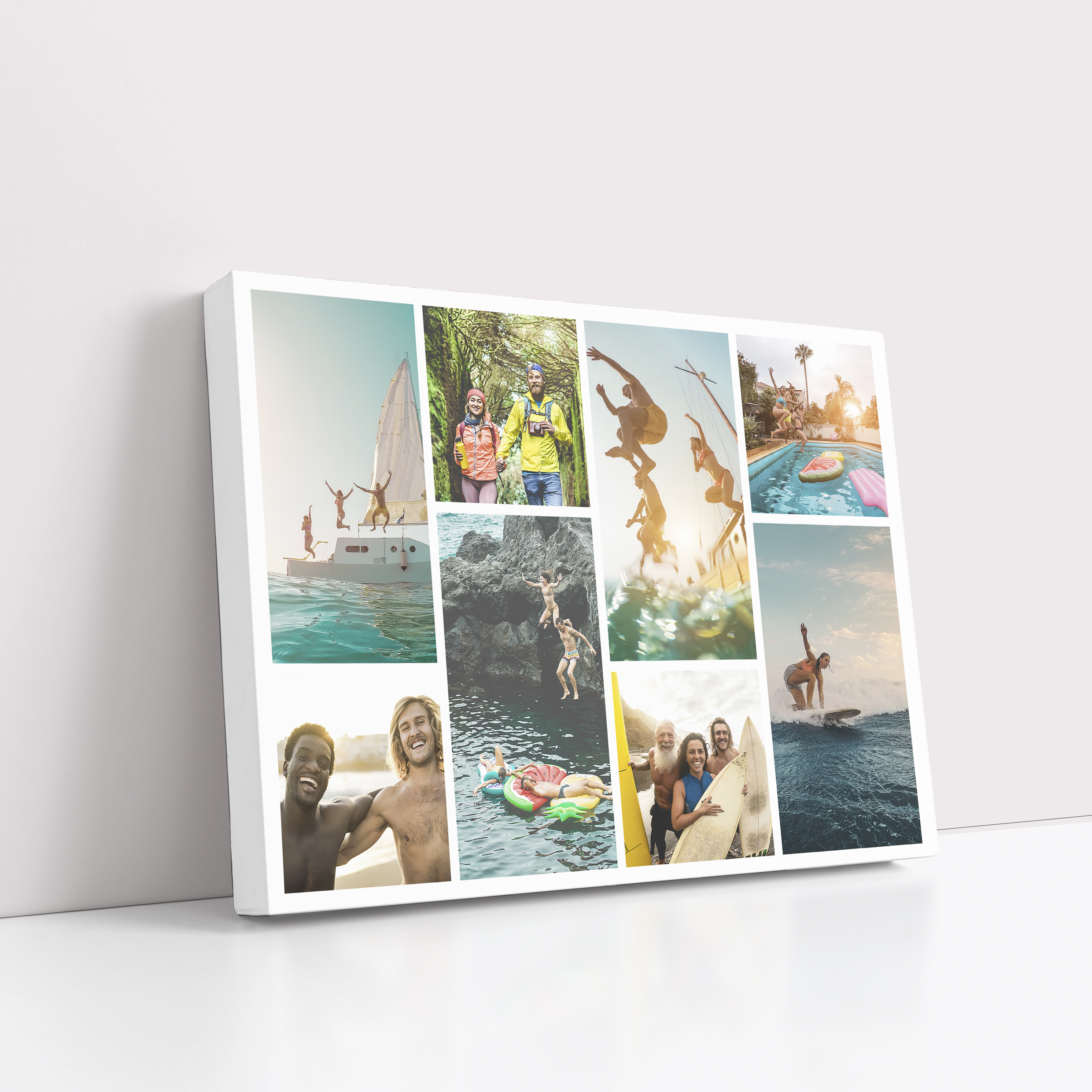  Personalized Shutter Montage Stretch Canvas Print - Create a Captivating Montage with 8 Photos