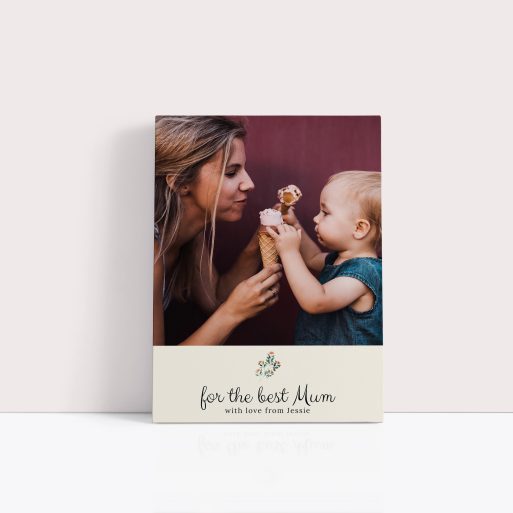 A Mother's Gaze Personalised Stretch Canvas Print – Indulge in Enchanting Allure