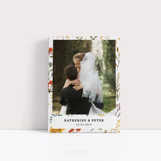  Floral Wedding Waltz Personalised Stretch Canvas Print - Cherished Wedding Keepsake