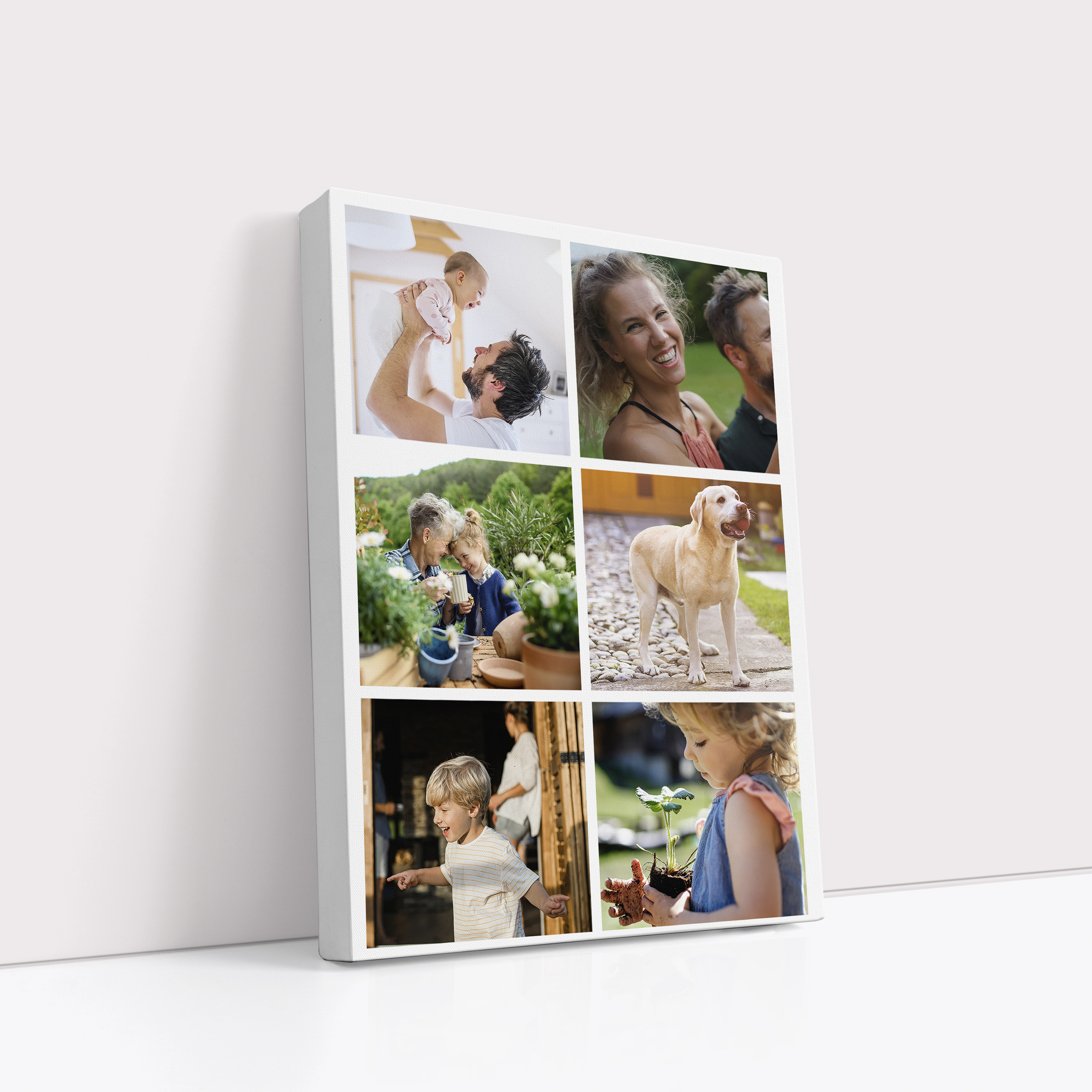 Friends Collage Stretch Canvas Print - Craft a Unique Masterpiece with 6 Personalized Photos