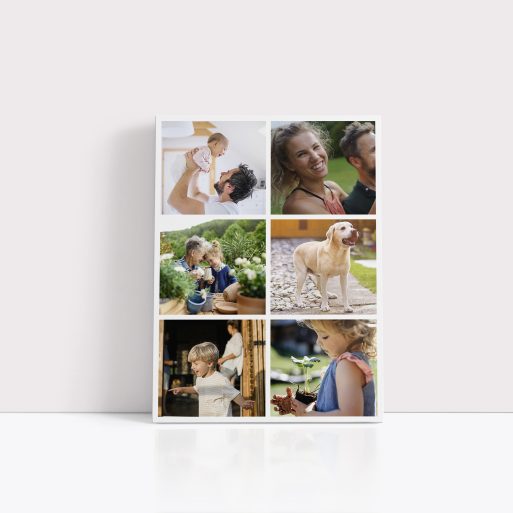 Friends Collage Stretch Canvas Print - Craft a Unique Masterpiece with 6 Personalized Photos