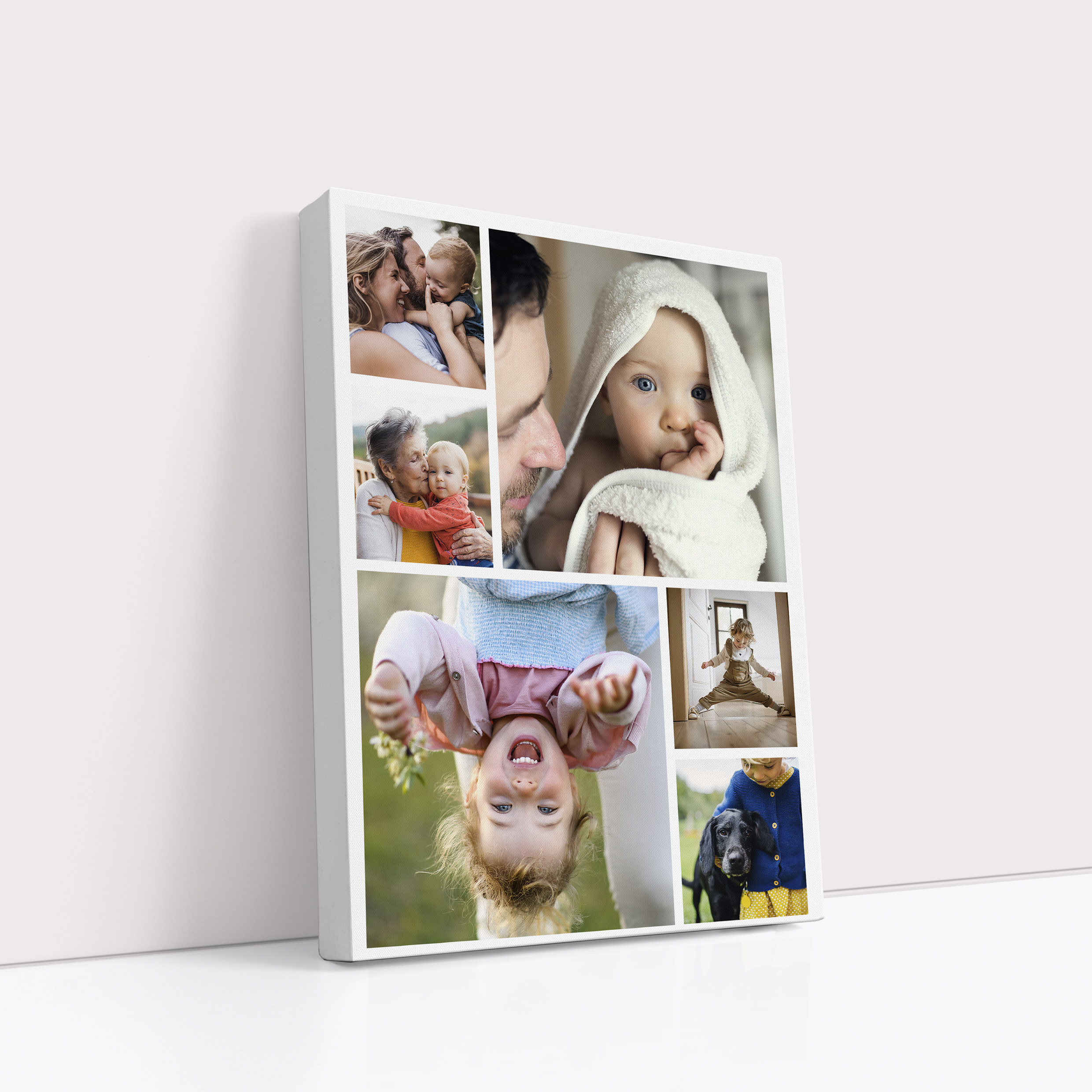 Kaleidoscope Memories Stretch Canvas Print - Elevate Your Space with a Captivating Collage of Six Cherished Photos