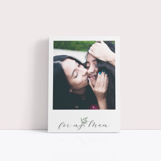Photo of a canvas print called 'Mom’s Smile'. It is 40cm x 30cm in size, in a Portrait orientation. It has space for 1 photos.