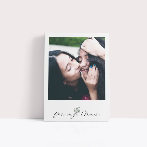 Photo of a canvas print called 'Mom’s Smile'. It is 40cm x 30cm in size, in a Portrait orientation. It has space for 1 photos.