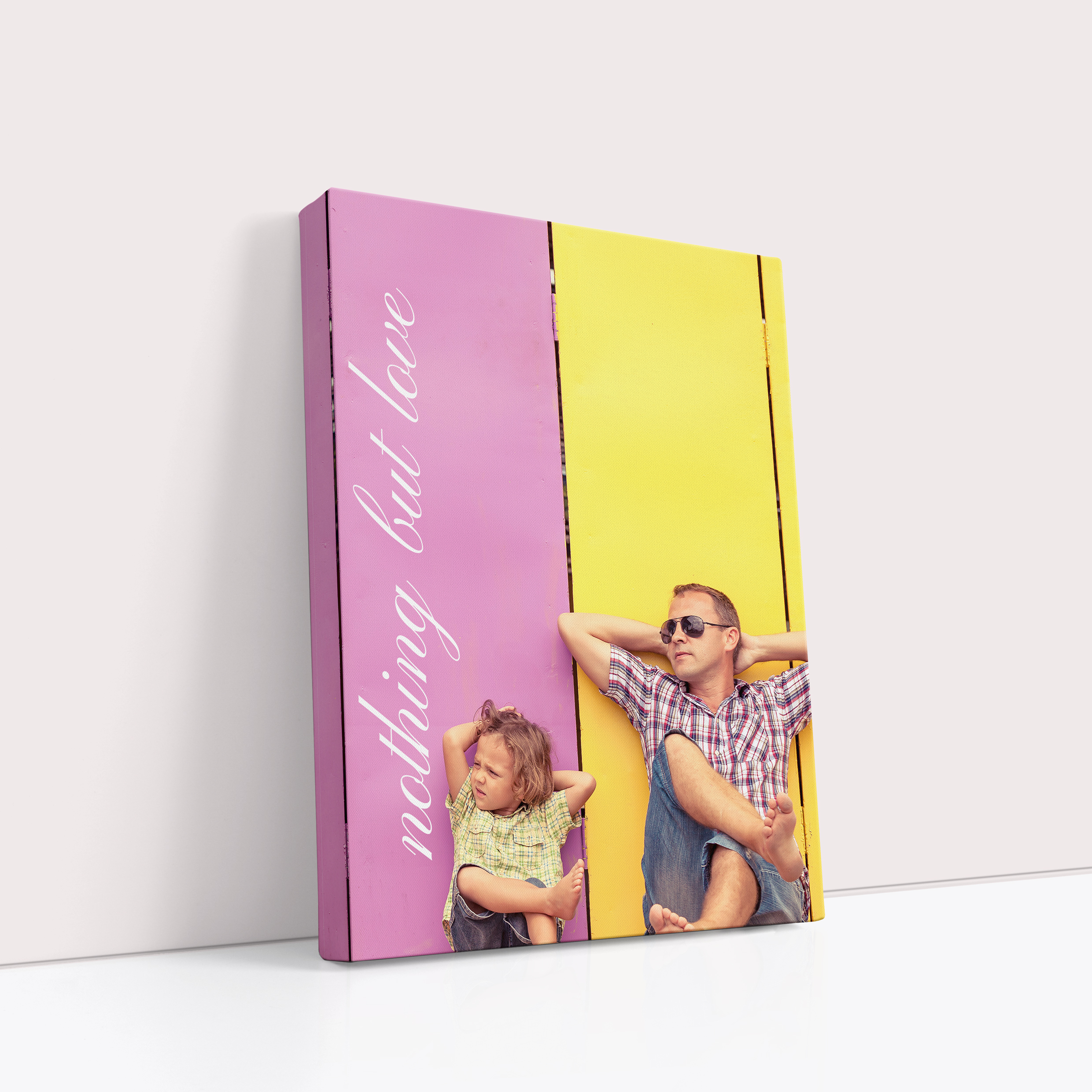 Photo of a canvas print called 'Nothing but Love'. It is 40cm x 30cm in size, in a Portrait orientation. It has space for 1 photos.