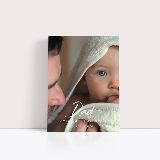 Photo of a canvas print called 'Papa’s Presence'. It is 40cm x 30cm in size, in a Portrait orientation. It has space for 1 photos.