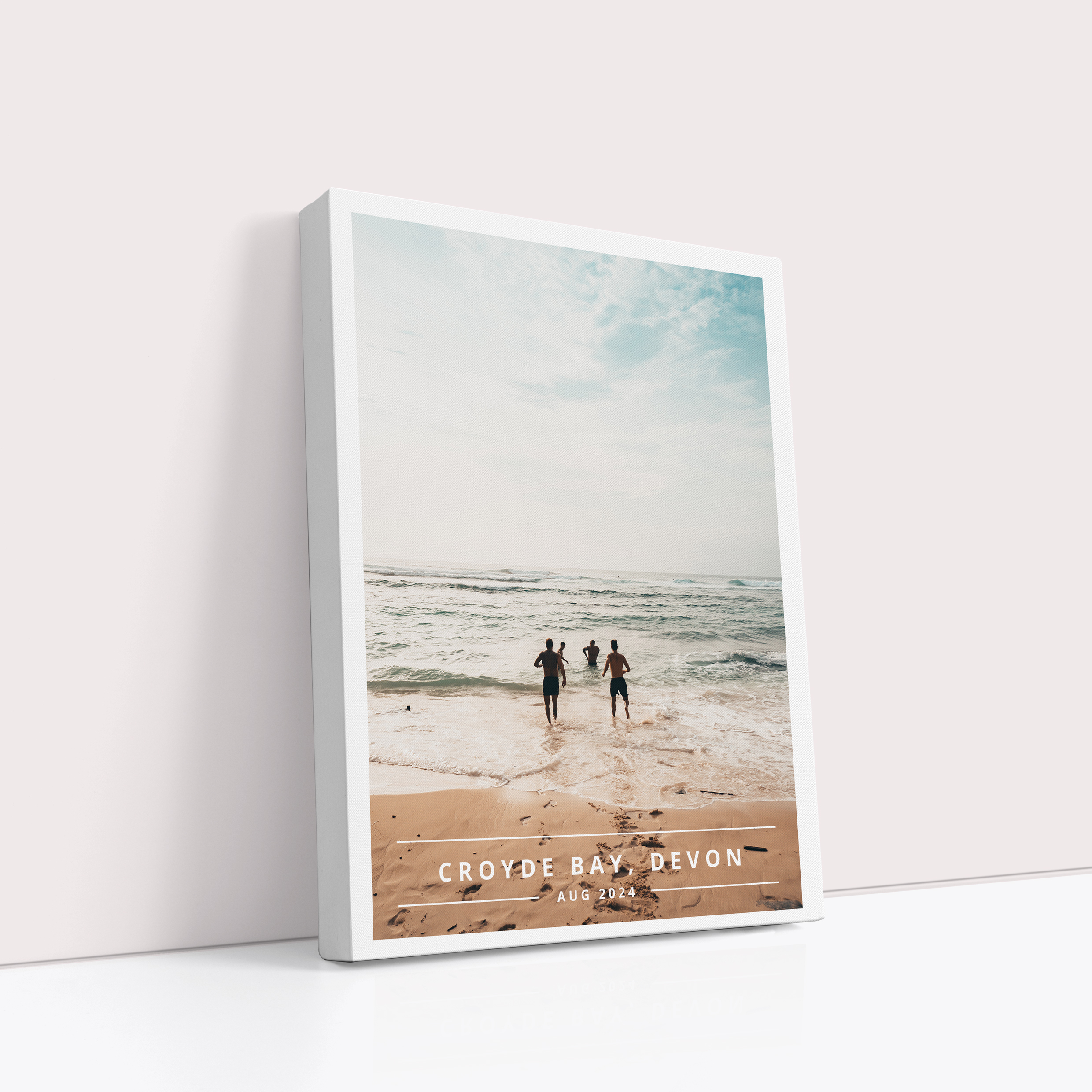 Photo of a canvas print called 'There and then'. It is 40cm x 30cm in size, in a Portrait orientation. It has space for 1 photos.