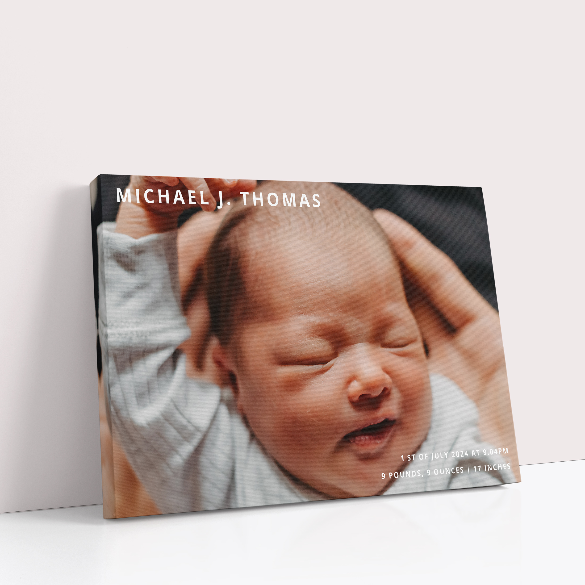 Photo of a canvas print called 'Child’s Portrait'. It is 60cm x 40cm in size, in a Landscape orientation. It has space for 1 photos.