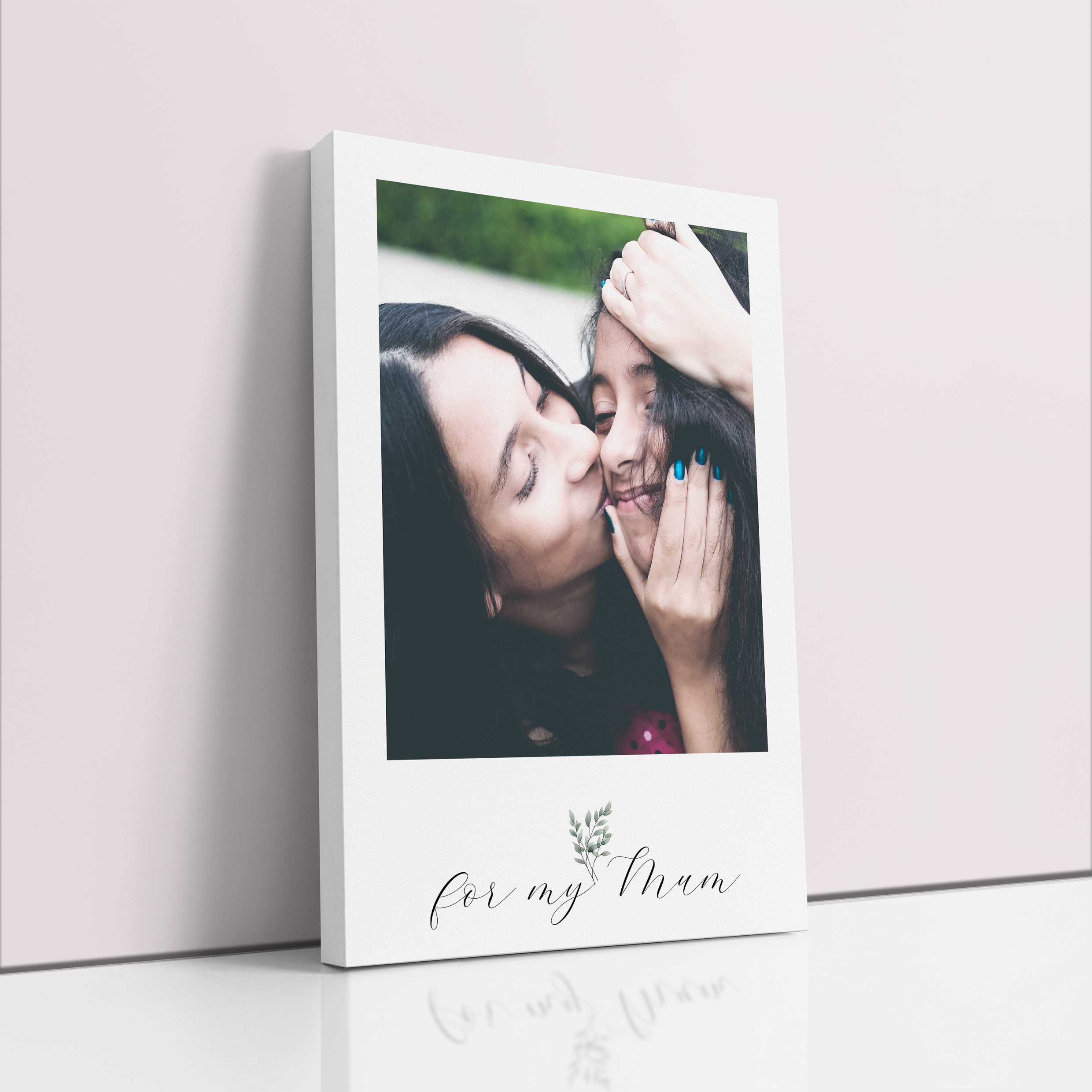 Photo of a canvas print called 'Mom’s Smile'. It is 60cm x 40cm in size, in a Portrait orientation. It has space for 1 photos.