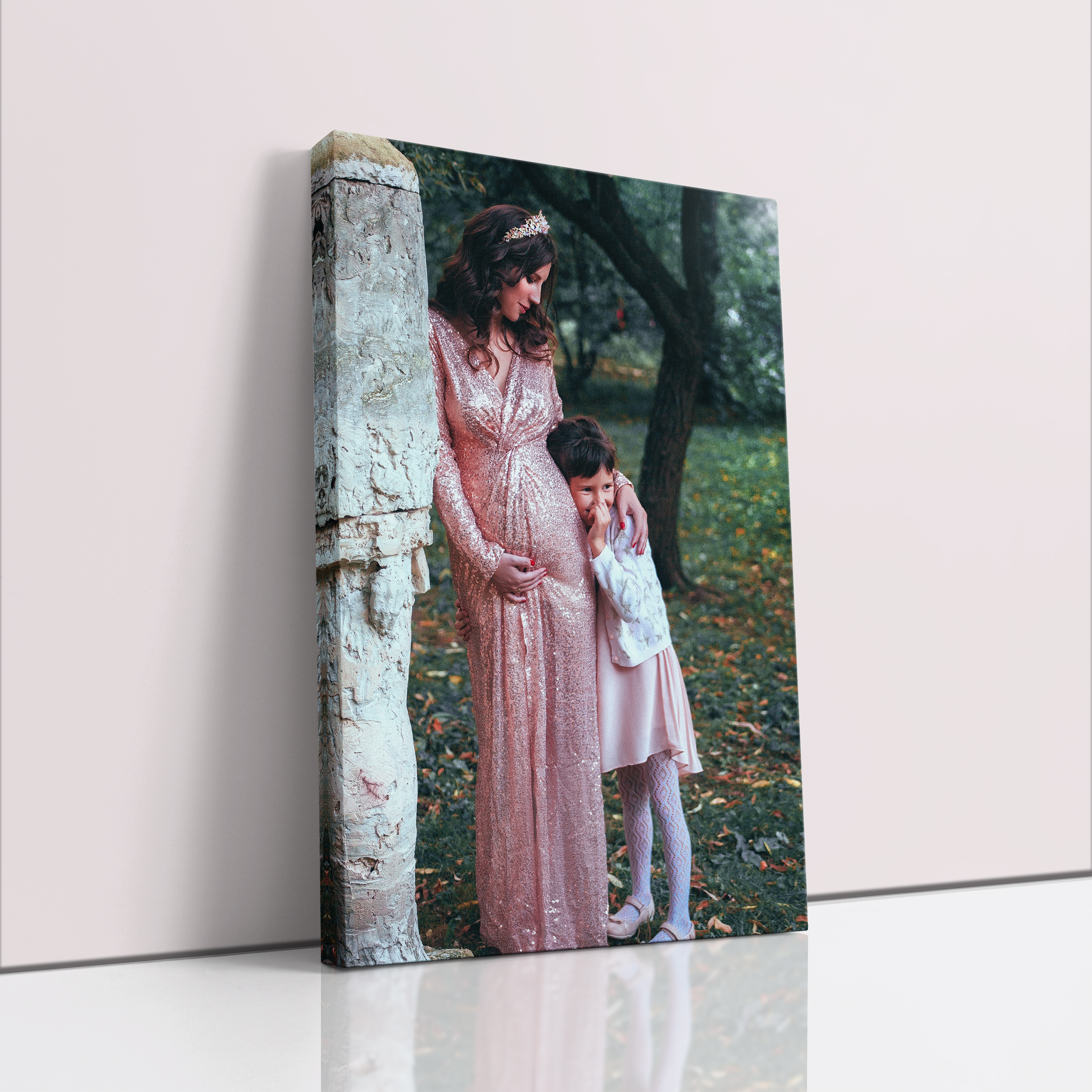 Photo of a canvas print called 'Motherhood Magic'. It is 60cm x 40cm in size, in a Portrait orientation. It has space for 1 photos.