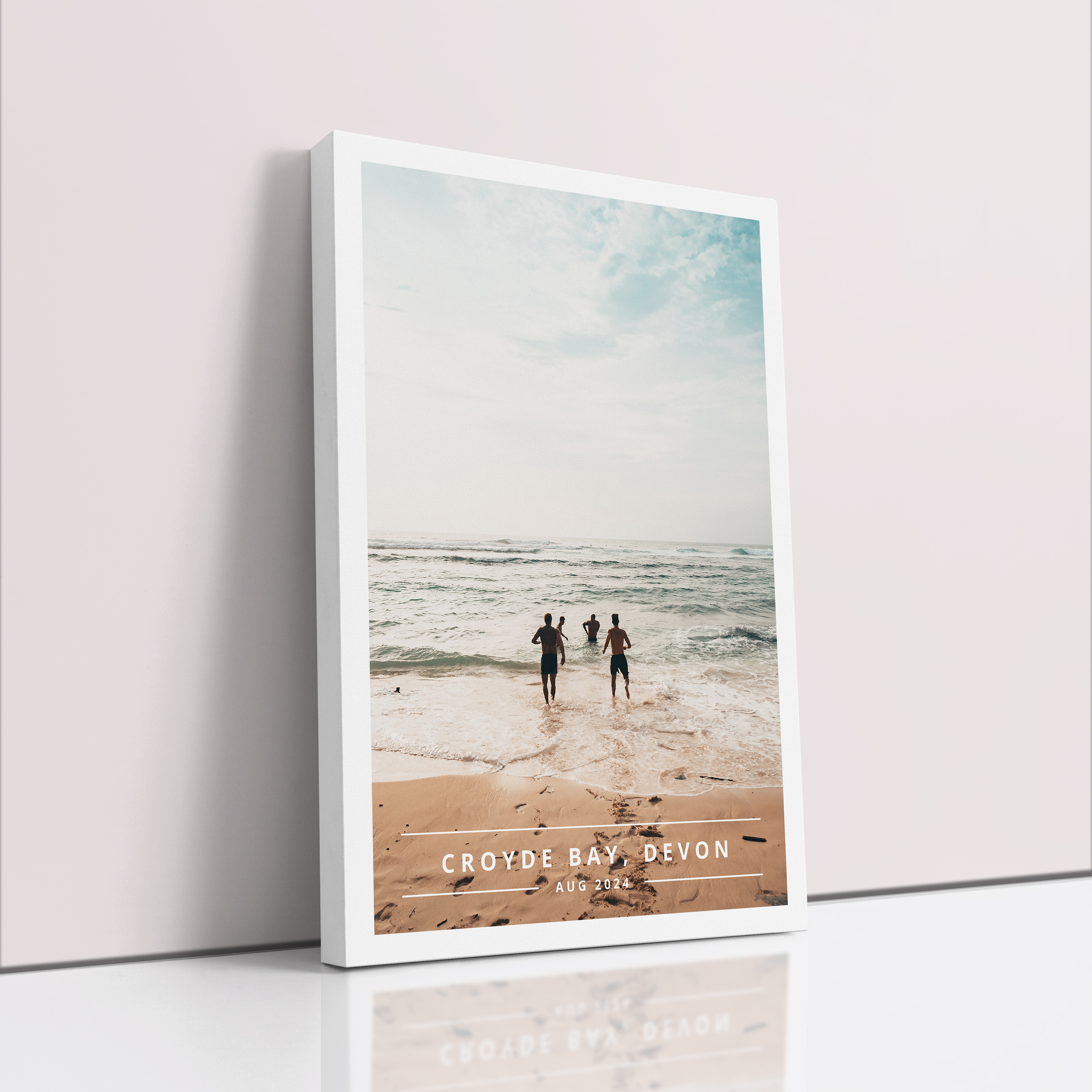 Photo of a canvas print called 'There and then'. It is 60cm x 40cm in size, in a Portrait orientation. It has space for 1 photos.