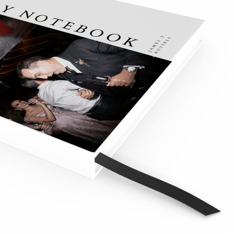 Family notebook design with two photos, perfect for personalisation and printing by Utterly Printable.