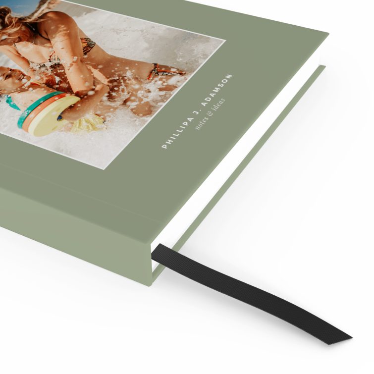 Customisable portrait notebook design with one photo on the cover, ideal for personalisation and gifting.