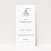 Champagne Fountain Wedding Menu Template - Festive Celebration with Sophistication. This is a view of the front