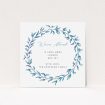 A change of address card design titled "Hellenic". It is a square (148mm x 148mm) card in a square orientation. "Hellenic" is available as a flat card, with tones of white, blue and green.