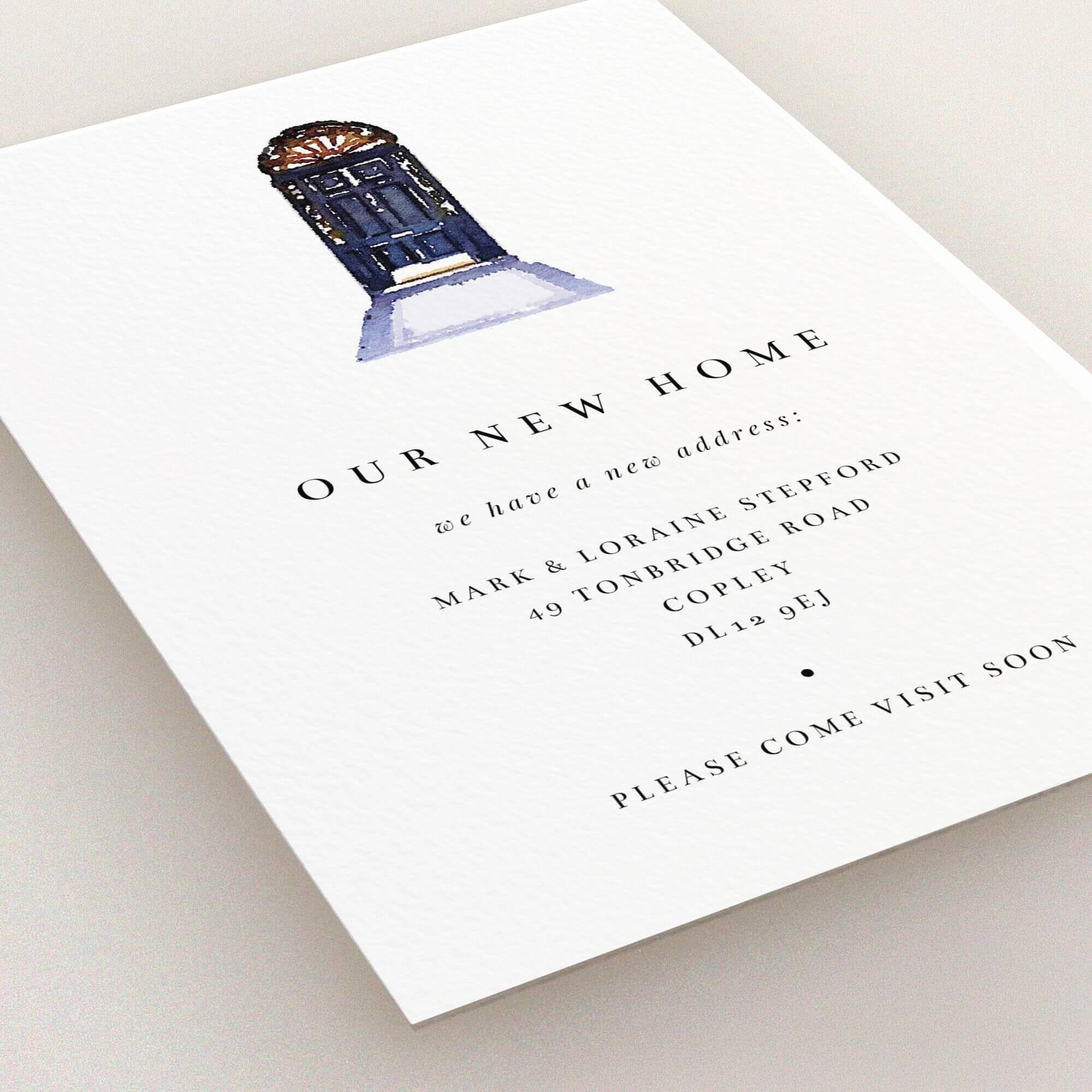 Just a quick note… in Change of Address cards