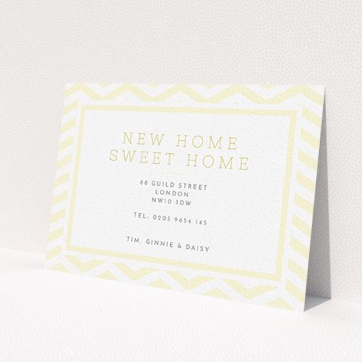 A change of address card design titled 'Pastel Wave'. It is an A6 card in a landscape orientation. 'Pastel Wave' is available as a flat card, with mainly cream colouring.