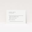Minimalist Chic Script Simplicity RSVP Card - Wedding Stationery by Utterly Printable. This is a view of the front