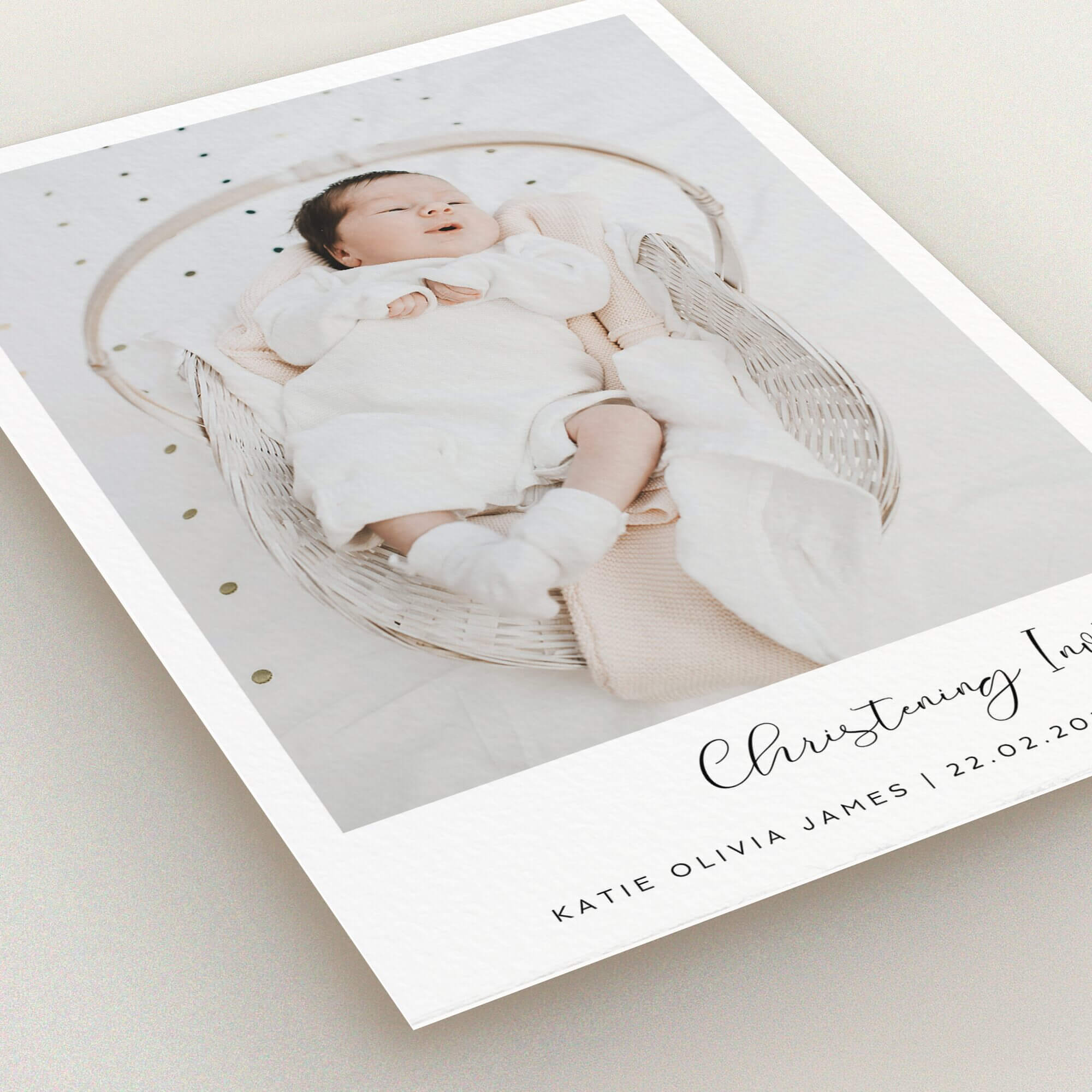 Justify Right Script in Christening Invitations