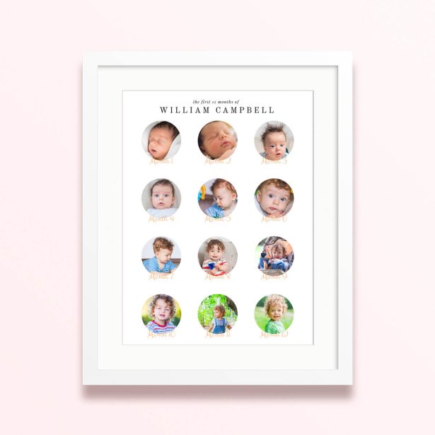 circle journey framed mounted photo print designs 12 months 400x300 portrait white - Circle Journey