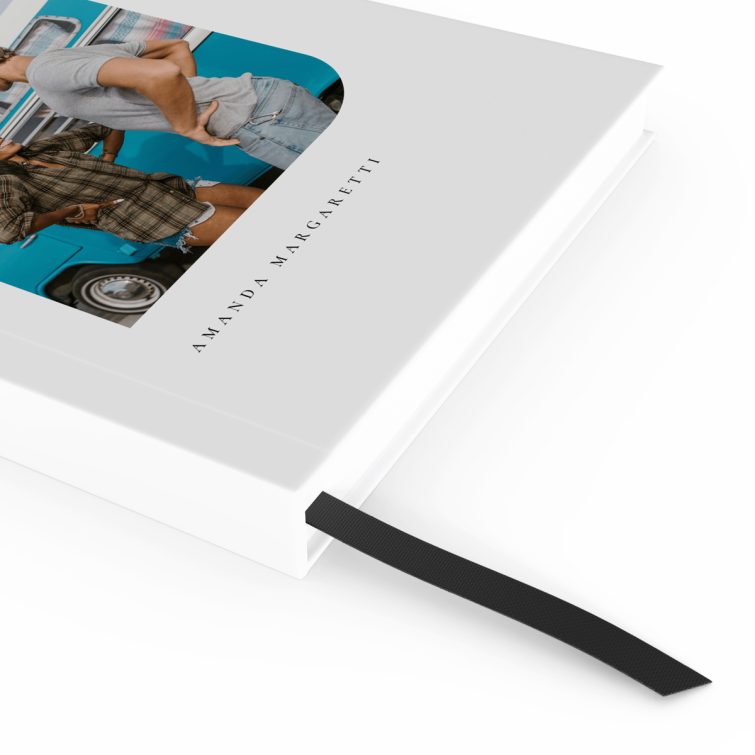 Portrait notebook design with one photo on the front cover by Utterly Printable