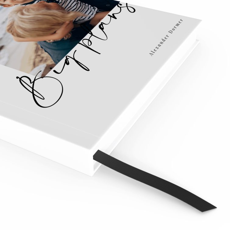 Portrait-oriented personalised notebooks with one photo, designed by Utterly Printable.