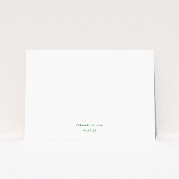 "Coordinates wedding save the date card featuring geographic coordinates of the wedding location, ideal for modern couples seeking minimalist elegance and meaningful details.". This is a view of the back