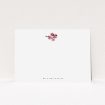 A couples correspondence card template titled "A bunch of blossom". It is an A5 card in a landscape orientation. "A bunch of blossom" is available as a flat card, with mainly white colouring.