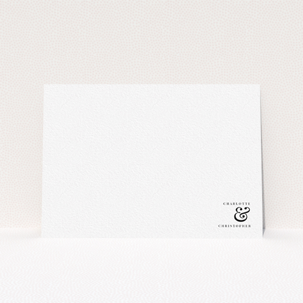 A couples correspondence card design called "Nothing between us". It is an A6 card in a landscape orientation. "Nothing between us" is available as a flat card, with mainly white colouring.