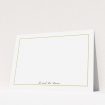 A couples correspondence card called "Simple gold". It is an A5 card in a landscape orientation. "Simple gold" is available as a flat card, with tones of white and gold.