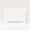 A couples custom writing stationery design titled "Overwritten". It is an A5 card in a landscape orientation. "Overwritten" is available as a flat card, with mainly white colouring.