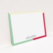 A couples personalised note card template titled "Colour Thirds". It is an A5 card in a landscape orientation. "Colour Thirds" is available as a flat card, with mainly light cream colouring.