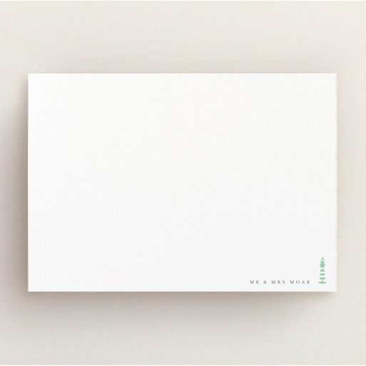 Personalised Note Card Design (Couples) - "Find your way home" A couples personalised note card design titled "Find your way home". It is an A5 card in a landscape orientation. "Find your way home" is available as a flat card, with tones of white and Teal.